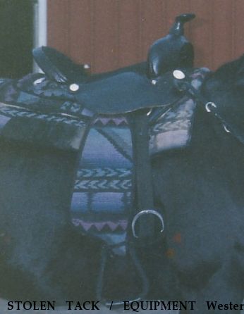 STOLEN TACK / EQUIPMENT Western Pony Saddle, Western Cordora Saddle, 2 girths, Near Middletown, OH, 45042